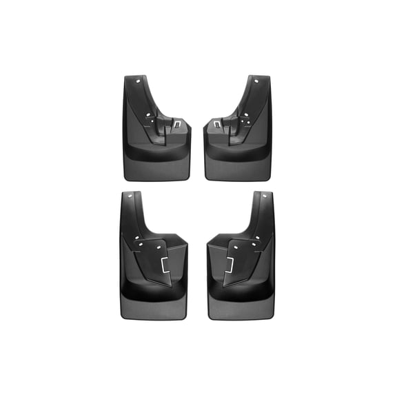 WeatherTech Custom No Drill Splash Guard MudFlaps compatible with Ram 2500/3500, Ram Truck 2500/3500, Front & Rear Set - Black