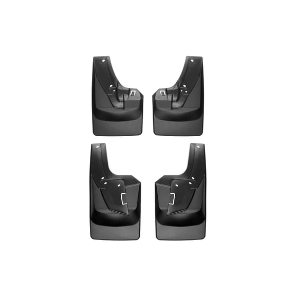 WeatherTech Custom No Drill Splash Guard MudFlaps compatible with Ram 2500/3500, Ram Truck 2500/3500, Front & Rear Set - Black