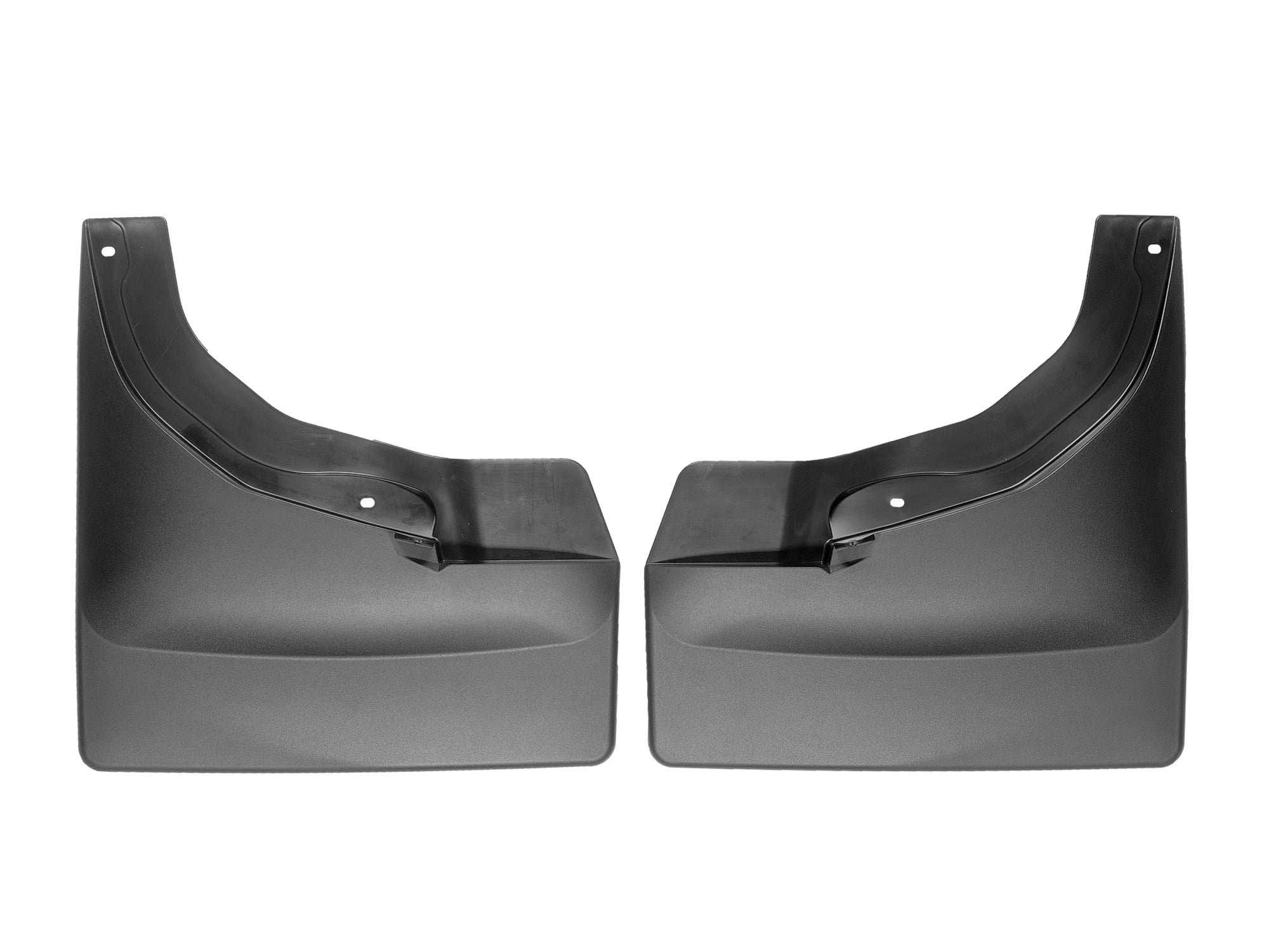 WeatherTech Custom No Drill Splash Guard MudFlaps compatible with Silverado 2500HD/3500HD, Sierra 2500HD/3500HD, Rear Pair - Black