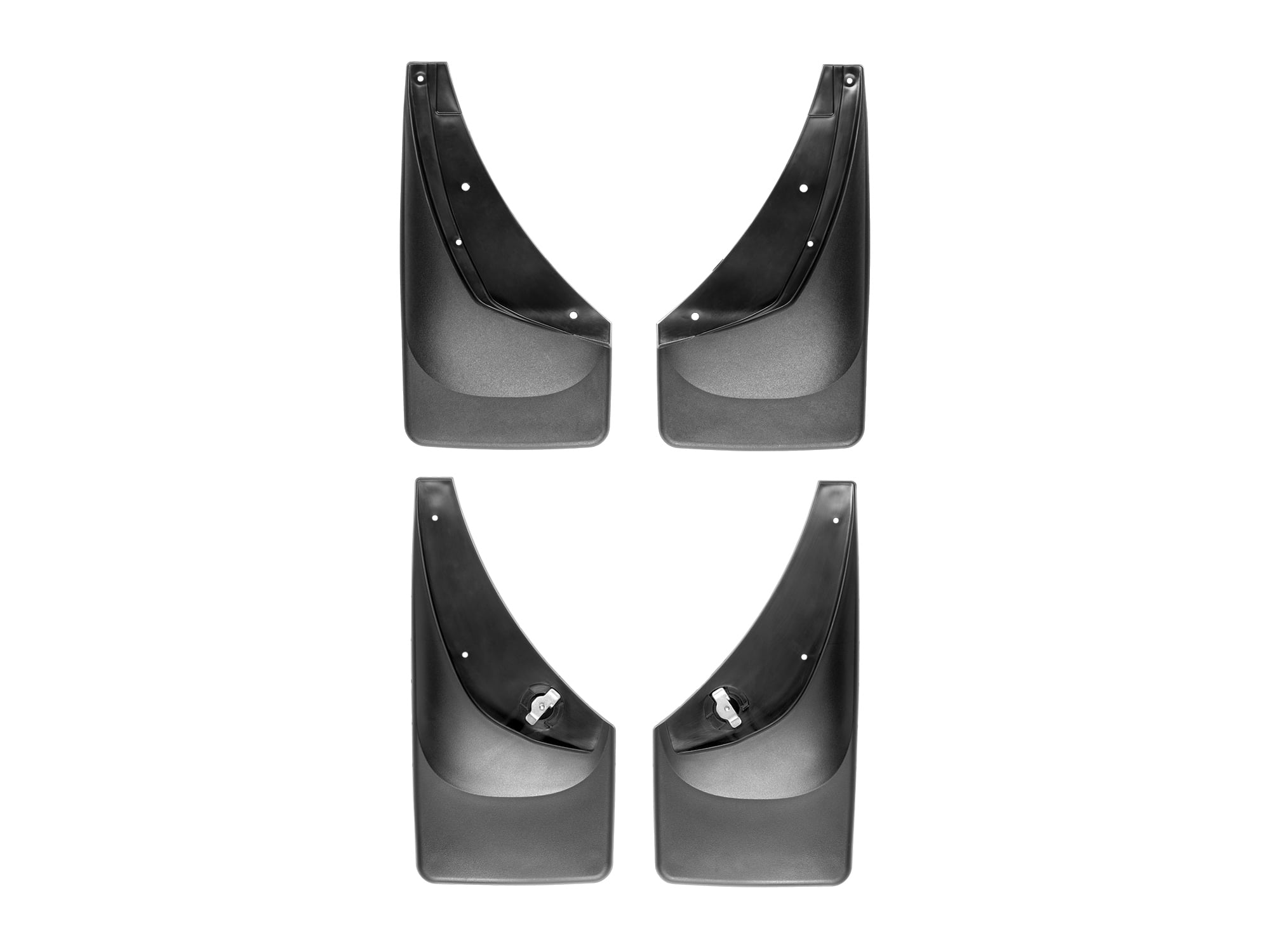 WeatherTech Custom No Drill Splash Guard MudFlaps compatible with Sierra, Avalanche, Silverado, Tahoe, Suburban, Front & Rear Set - Black