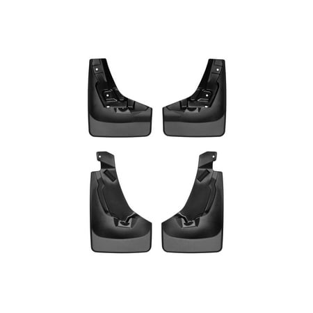 WeatherTech Custom No Drill Splash Guard MudFlaps compatible with Toyota RAV4, RAV4 Hybrid, RAV4 Prime, RAV4 Plug-In Hybrid, Front & Rear Set - Black