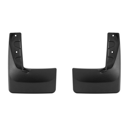 WeatherTech Custom No Drill Splash Guard MudFlaps compatible with Toyota Tundra Hybrid, Tundra, Rear Pair - Black