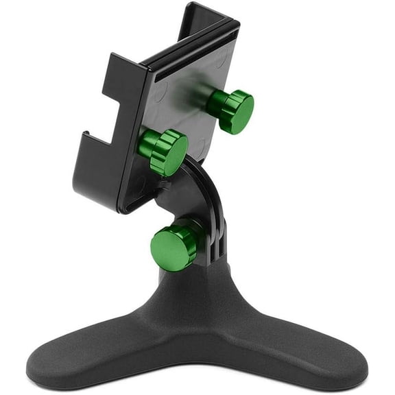 WeatherTech DeskFone Two View Universal Phone Holder for Flat Surfaces, Office, Kitchen, Nightstand - Forest Green Billet Knobs