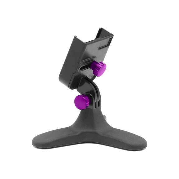 WeatherTech DeskFone - Universal Desktop Cell Phone Holder (Violet Billet Knobs)