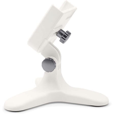 WeatherTech DeskFone White Universal Phone Holder for Flat Surfaces, Office, Kitchen, Nightstand - Graphite Billet Knobs