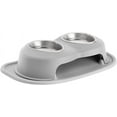 thumbnail image 1 of WeatherTech Double High Pet Feeding System - Elevated Dog/Cat Bowls - 4 inch High Light Grey (DHC1604LGLG), 1 of 3