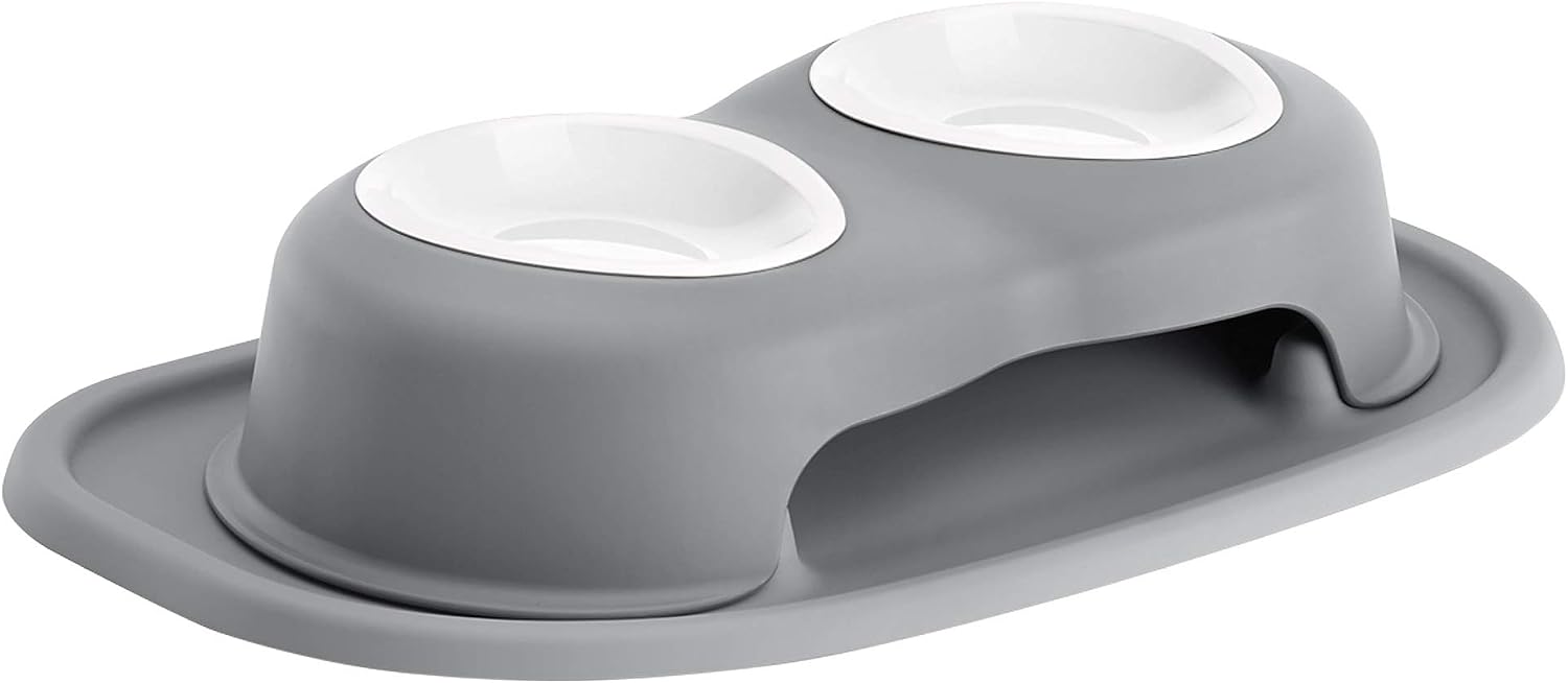 WeatherTech Double High Pet Feeding System w/Plastic Dog/Cat Bowls 3