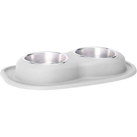 WeatherTech Double Low Pet Feeding System - Compact and Portable Dog/Cat Food and Water Station