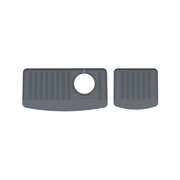 WeatherTech FaucetMat Duo - Protect Your Kitchen & Bathroom Countertops - Dark Grey/Slate