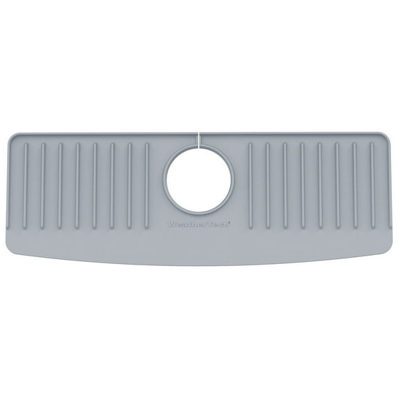 WeatherTech FaucetMat - Protect Your Kitchen & Bathroom Countertops - Light Grey/Pebble