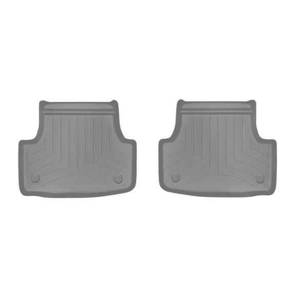 WeatherTech FloorLiner HP Custom Fit Floor Mats compatible with RS3, A3, A3 Sportback e-tron, S3, Golf SportWagen, Golf GTI - 2nd Row (2-Piece Liner), Grey