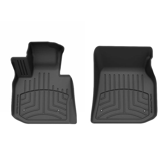 WeatherTech FloorLiner HP Custom Fit Floor Mats compatible with BMW X3 M, X3 M Competition, X3 M40i, X3 30i, X3 30e, X4 30i - 1st Row (Driver & Passenger), Black