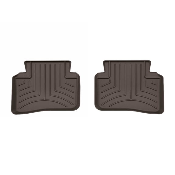 WeatherTech FloorLiner HP Custom Fit Floor Mats compatible with Mercedes AMG C 43 Sedan, C-Class Sedan, AMG C 63 S E Performance Sedan - 2nd Row, Cocoa