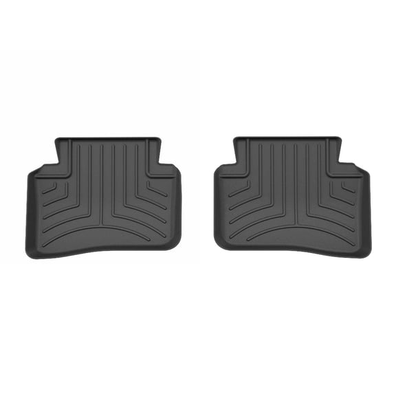 WeatherTech FloorLiner HP Custom Fit Floor Mats compatible with Mercedes AMG C 43 Sedan, C-Class Sedan, AMG C 63 S E Performance Sedan - 2nd Row, Black