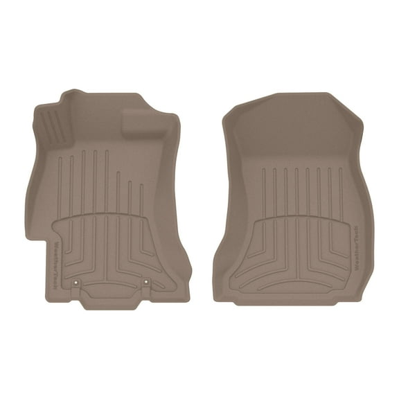 WeatherTech FloorLiner HP Custom Fit Floor Mats compatible with Subaru WRX STi, Crosstrek, Impreza, XV Crosstrek, WRX - 1st Row (Driver & Passenger), Tan