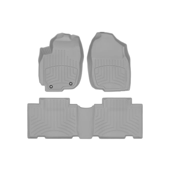 WeatherTech FloorLiner HP Custom Fit Floor Mats compatible with 2016-2018 Toyota RAV4 - 1st & 2nd Row, Grey