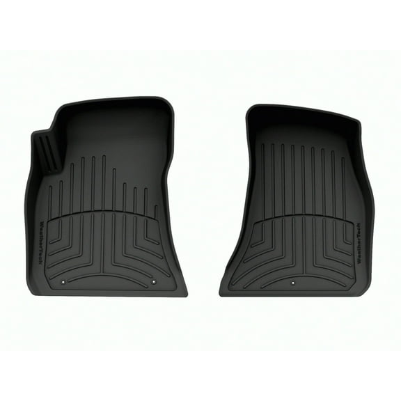 WeatherTech FloorLiner HP Custom Fit Floor Mats compatible with 2015-2016 Dodge Challenger - 1st Row (Driver & Passenger), Black