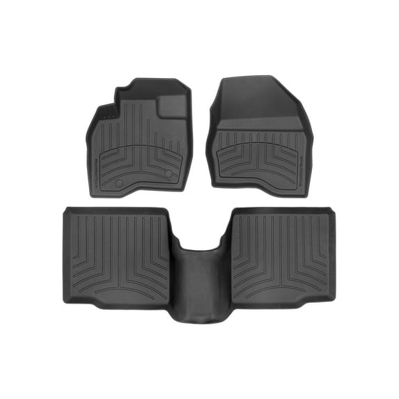 WeatherTech FloorLiner HP Custom Fit Floor Mats compatible with 2015-2016 Ford Explorer - 1st & 2nd Row, Black