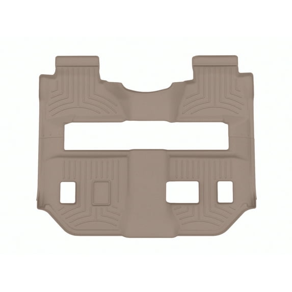 WeatherTech FloorLiner HP Custom Fit Floor Mats compatible with 2015-2020 Cadillac Escalade ESV - Two piece - 2nd and 3rd row coverage, Tan