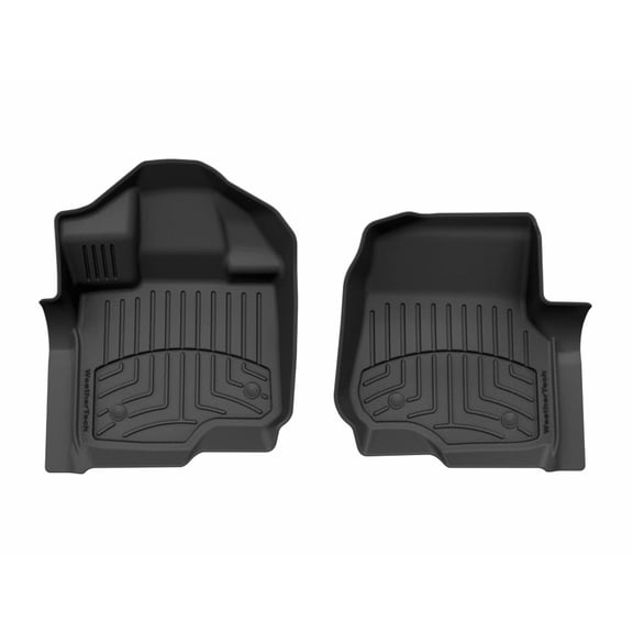 WeatherTech FloorLiner HP Custom Fit Floor Mats compatible with 2015-2020 Ford F-150 - 1st Row (Driver & Passenger), Black