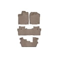 thumbnail image 1 of WeatherTech FloorLiner HP Custom Fit Floor Mats compatible with 2016-2022 Honda Pilot - Complete Set (1st, 2nd, & 3rd Row), Tan, 1 of 3