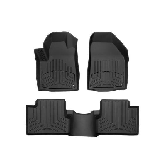 WeatherTech FloorLiner HP Custom Fit Floor Mats compatible with 2016-2023 Jeep Cherokee - 1st & 2nd Row, Black