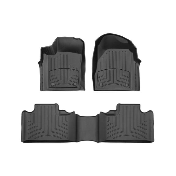 WeatherTech FloorLiner HP Custom Fit Floor Mats compatible with 2016-2025 Dodge Durango - 1st & 2nd Row, Black