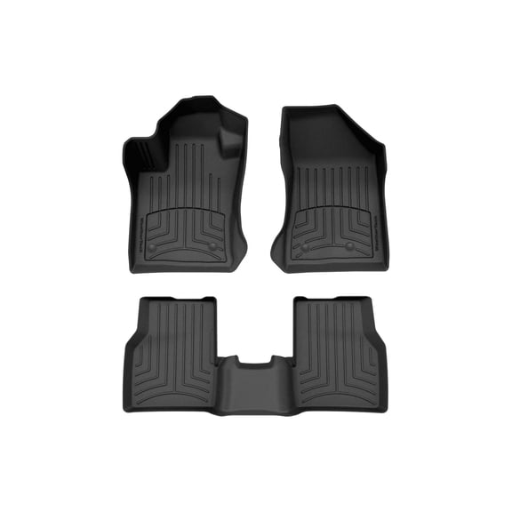 WeatherTech FloorLiner HP Custom Fit Floor Mats compatible with 2017-2017 Jeep Compass - 1st & 2nd Row, Black
