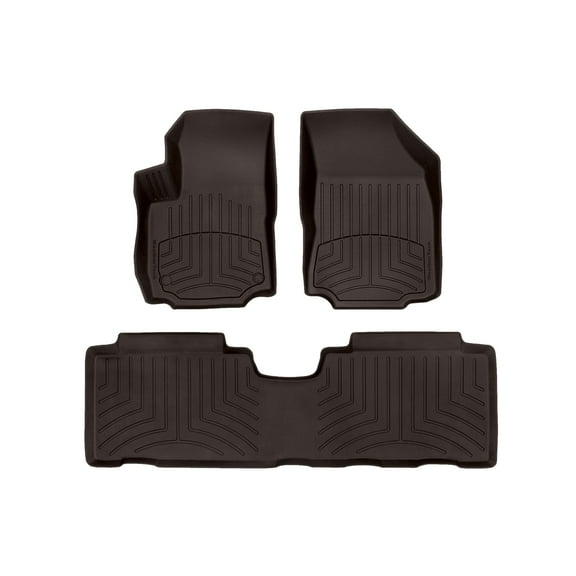 WeatherTech FloorLiner HP Custom Fit Floor Mats compatible with 2018-2024 Chevrolet Equinox - 1st & 2nd Row, Cocoa