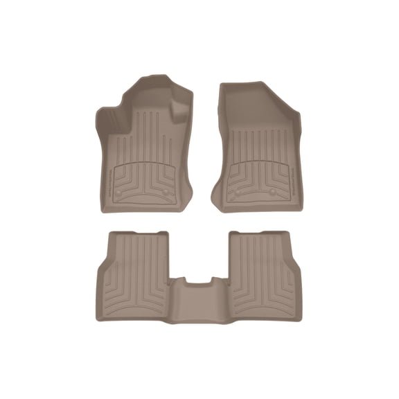 WeatherTech FloorLiner HP Custom Fit Floor Mats compatible with 2018-2025 Jeep Compass - 1st & 2nd Row, Tan