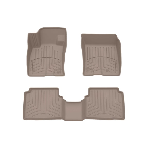 WeatherTech FloorLiner HP Custom Fit Floor Mats compatible with 2020-2026 Lincoln Corsair - 1st & 2nd Row, Tan