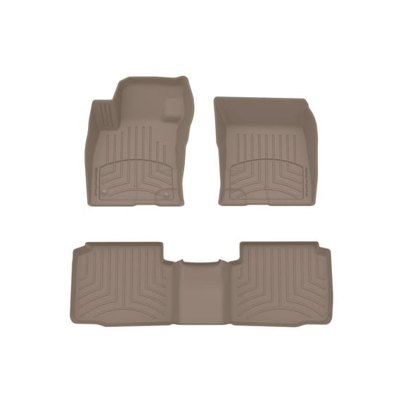 WeatherTech FloorLiner HP Custom Fit Floor Mats compatible with 2022-2026 Ford Escape - 1st & 2nd Row, Tan