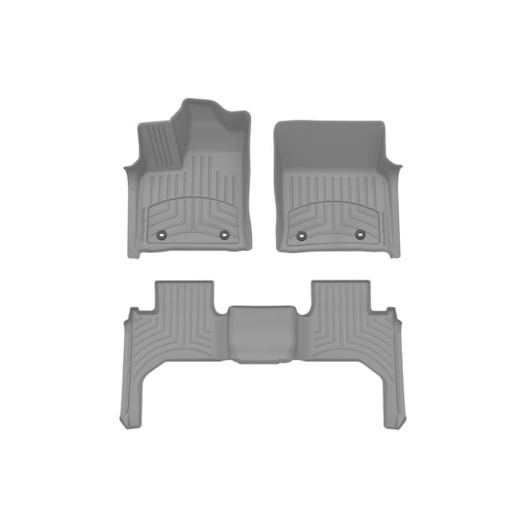 WeatherTech FloorLiner HP Custom Fit Floor Mats compatible with 2022-2024 Lexus LX - 1st & 2nd Row, Grey