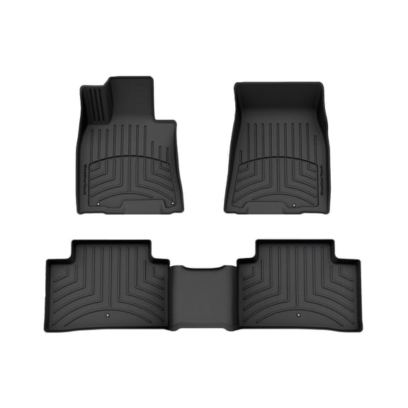 WeatherTech FloorLiner HP Custom Fit Floor Mats compatible with 2022-2025 Genesis GV70 - 1st & 2nd Row, Black