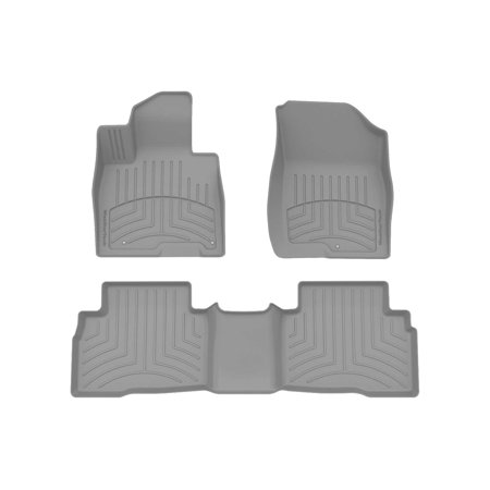 WeatherTech FloorLiner HP Custom Fit Floor Mats compatible with 2022-2026 Hyundai Tucson Hybrid - 1st & 2nd Row, Grey