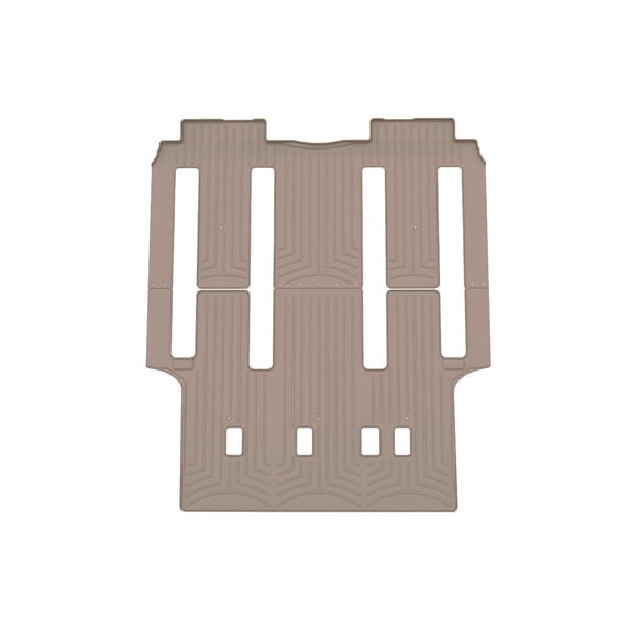 WeatherTech FloorLiner HP Custom Fit Floor Mats compatible with 2022-2025 Kia Carnival - Two piece - 2nd and 3rd row coverage, Tan