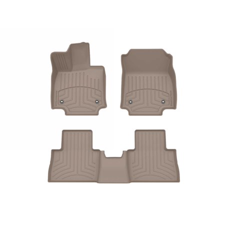 WeatherTech FloorLiner HP Custom Fit Floor Mats compatible with 2022-2026 Lexus NX - 1st & 2nd Row, Tan