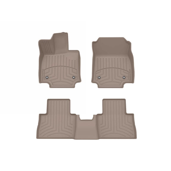 WeatherTech FloorLiner HP Custom Fit Floor Mats compatible with 2022-2026 Lexus NX - 1st & 2nd Row, Tan