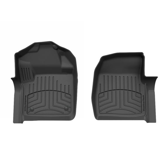 WeatherTech FloorLiner HP Custom Fit Floor Mats compatible with 2025-2025 Ford Super Duty - 1st Row (Driver & Passenger), Black