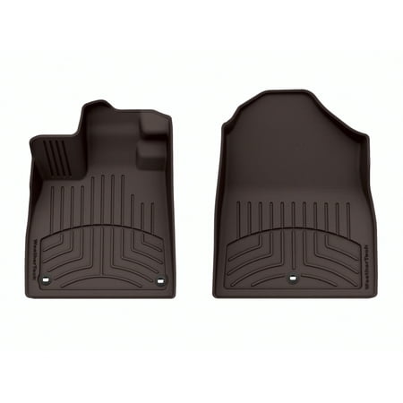 WeatherTech FloorLiner HP Custom Fit Floor Mats compatible with Honda Pilot, Passport - 1st Row (Driver & Passenger), Cocoa
