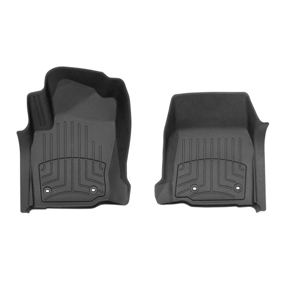 WeatherTech FloorLiner HP Custom Fit Floor Mats compatible with 2024-2026 Toyota Tacoma - 1st Row (Driver & Passenger), Black