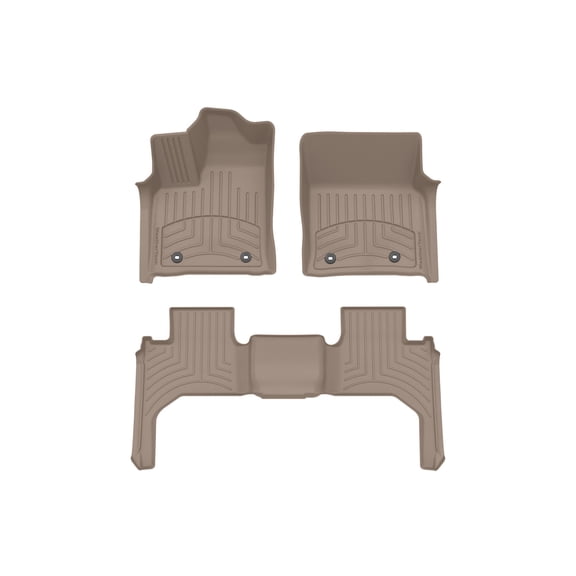 WeatherTech FloorLiner HP Custom Fit Floor Mats compatible with 2025-2026 Lexus LX - 1st & 2nd Row, Tan