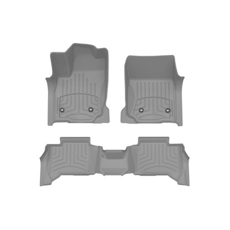 WeatherTech FloorLiner HP Custom Fit Floor Mats compatible with 2025-2026 Toyota 4Runner Hybrid - 1st & 2nd Row, Grey
