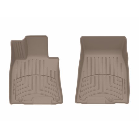 WeatherTech FloorLiner HP Custom Fit Floor Mats compatible with 2026-2026 Genesis GV70 - 1st Row (Driver & Passenger), Tan