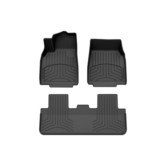 WeatherTech FloorLiner HP Custom Fit Floor Mats compatible with 2026-2026 Tesla Model Y - 1st & 2nd Row, Black