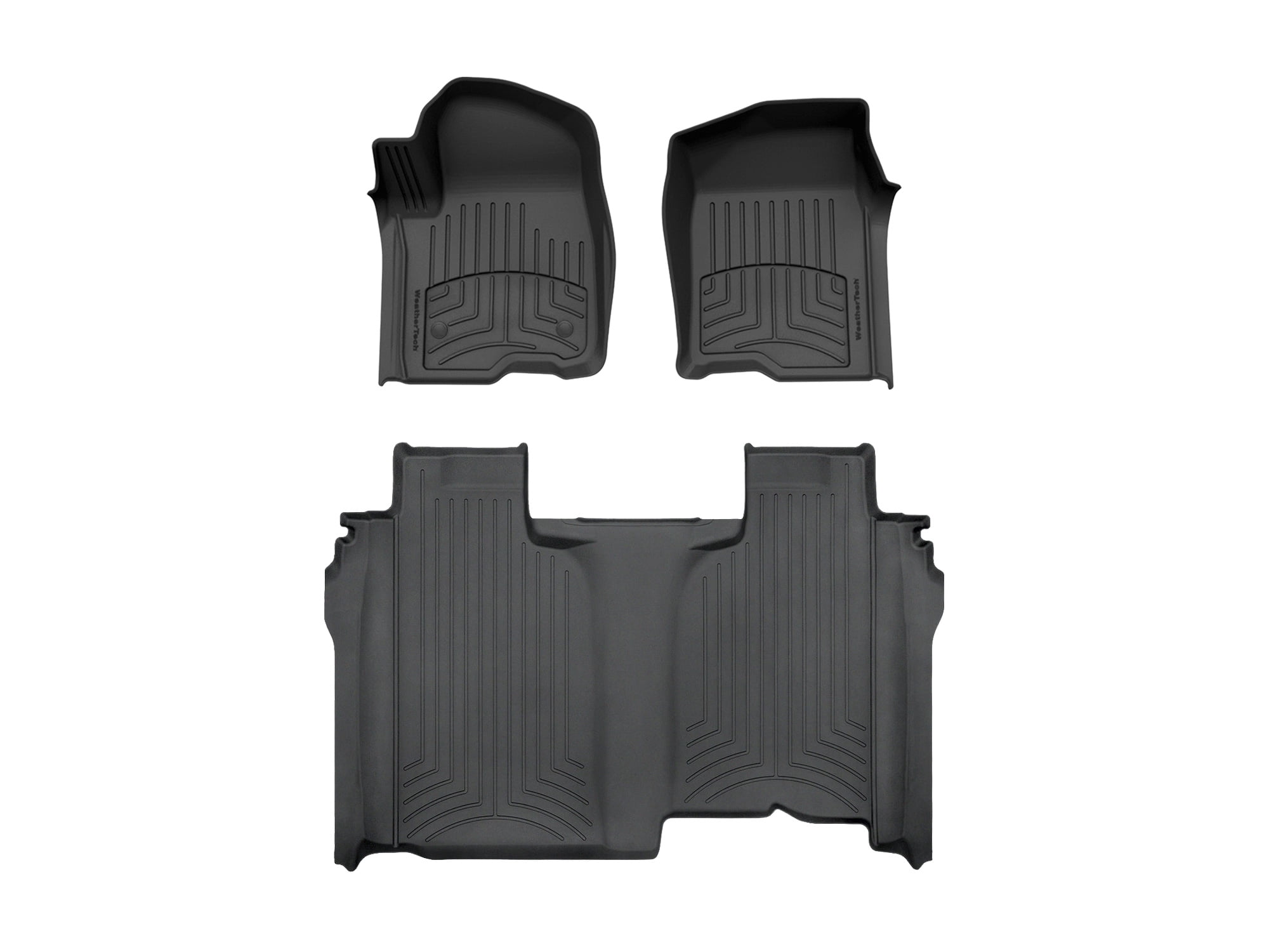 WeatherTech FloorLiner HP Custom Fit Floor Mats compatible with Silverado 1500 LTD, Silverado 2500HD/3500HD, Sierra 1500 Limited, Sierra 1500, Silverado 1500 - 1st & 2nd Row, Black - Walmart.com