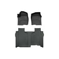 thumbnail image 1 of WeatherTech FloorLiner HP Custom Fit Floor Mats compatible with Silverado 1500 LTD, Silverado 2500HD/3500HD, Sierra 1500 Limited, Sierra 1500, Silverado 1500 - 1st & 2nd Row, Black, 1 of 5