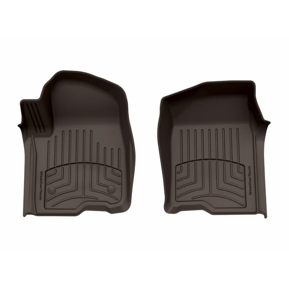 WeatherTech FloorLiner HP Custom Fit Floor Mats compatible with Silverado 1500, Sierra 1500 - 1st Row (Driver & Passenger), Cocoa