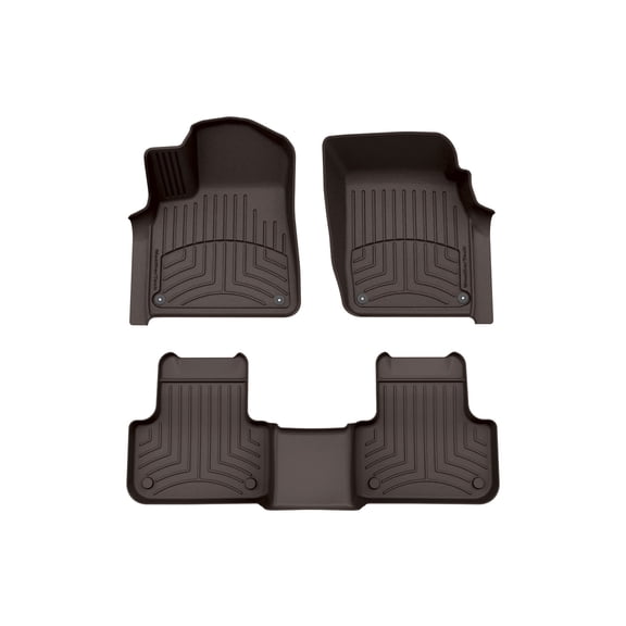 WeatherTech FloorLiner HP Custom Fit Floor Mats compatible with Audi SQ8, Q7, RS Q8, SQ7, rsq8performance - 1st & 2nd Row, Cocoa