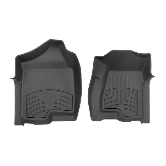 WeatherTech FloorLiner HP Custom Fit Floor Mats compatible with Silverado, Escalade ESV, Escalade EXT, Escalade, Avalanche, Tahoe - 1st Row (Driver & Passenger), Black